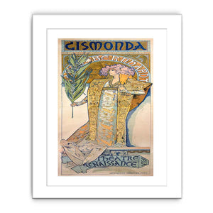 Poster for Victorien Sardou's Gismonda starring Sarah Bernhardt at the Théâtre de la Renaissance in Paris.
