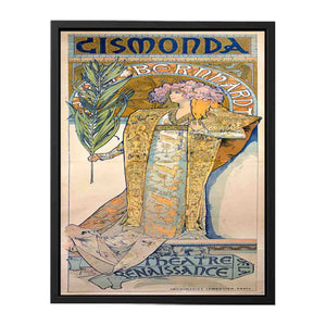 Poster for Victorien Sardou's Gismonda starring Sarah Bernhardt at the Théâtre de la Renaissance in Paris.