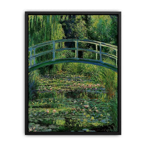 Bridge Over Rose Water Lily Pond