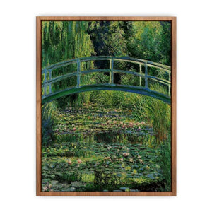 Bridge Over Rose Water Lily Pond