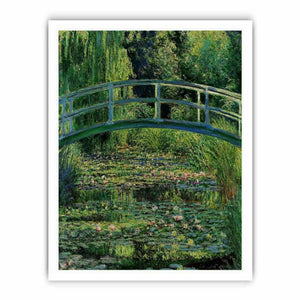 Bridge Over Rose Water Lily Pond
