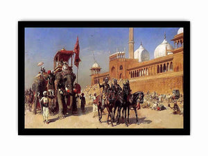 Great Mogul And His Court Returning From The Great Mosque At Delhi India
