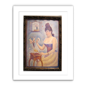 Young Woman Powdering Herself