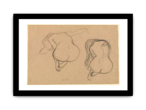 Studies Of A Seated Nude From Behind With Long Hair