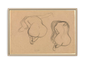 Studies Of A Seated Nude From Behind With Long Hair