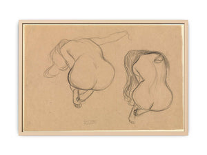 Studies Of A Seated Nude From Behind With Long Hair