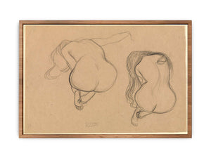 Studies Of A Seated Nude From Behind With Long Hair