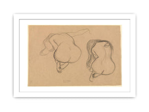 Studies Of A Seated Nude From Behind With Long Hair
