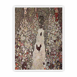 Garden with Roosters by Gustav Klimt