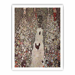 Garden with Roosters by Gustav Klimt
