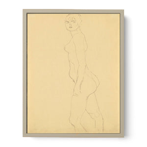 Akt Nach Links, Studie Fur 'Die Freundinnen' (Nude Turned To The Left, Study For 'Die Freundinnen')
