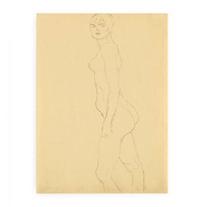 Akt Nach Links, Studie Fur 'Die Freundinnen' (Nude Turned To The Left, Study For 'Die Freundinnen')