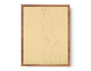 Akt Nach Links, Studie Fur 'Die Freundinnen' (Nude Turned To The Left, Study For 'Die Freundinnen')