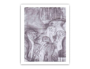 Painted composition draft Jusisprudenz