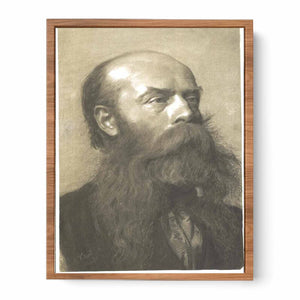 Portrait of a man with beard in three quarter profil