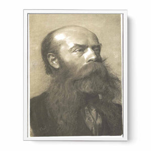 Portrait of a man with beard in three quarter profil