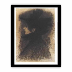 Girl with hat and cape in profil
