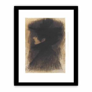 Girl with hat and cape in profil