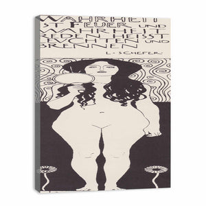 Drawing for Two Emblems for Ver Sacrum (Nuda Veritas) 1898