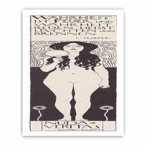 Drawing for Two Emblems for Ver Sacrum (Nuda Veritas) 1898