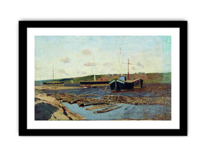 Volga. Barges.