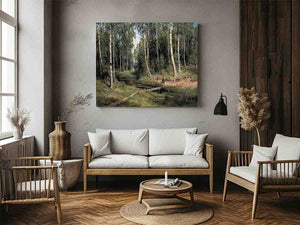 Brook in a Birch Forest