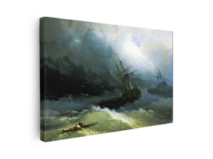 Ships at the raging sea