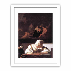 Lady Writing a Letter with Her Maid (detail)