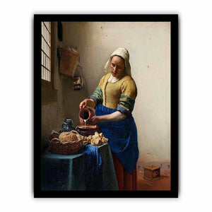The Milkmaid Painting by Jan Vermeer