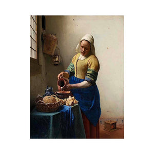 The Milkmaid Painting by Jan Vermeer
