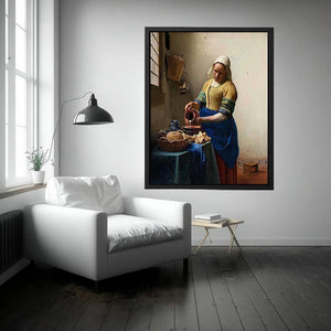 The Milkmaid Painting by Jan Vermeer