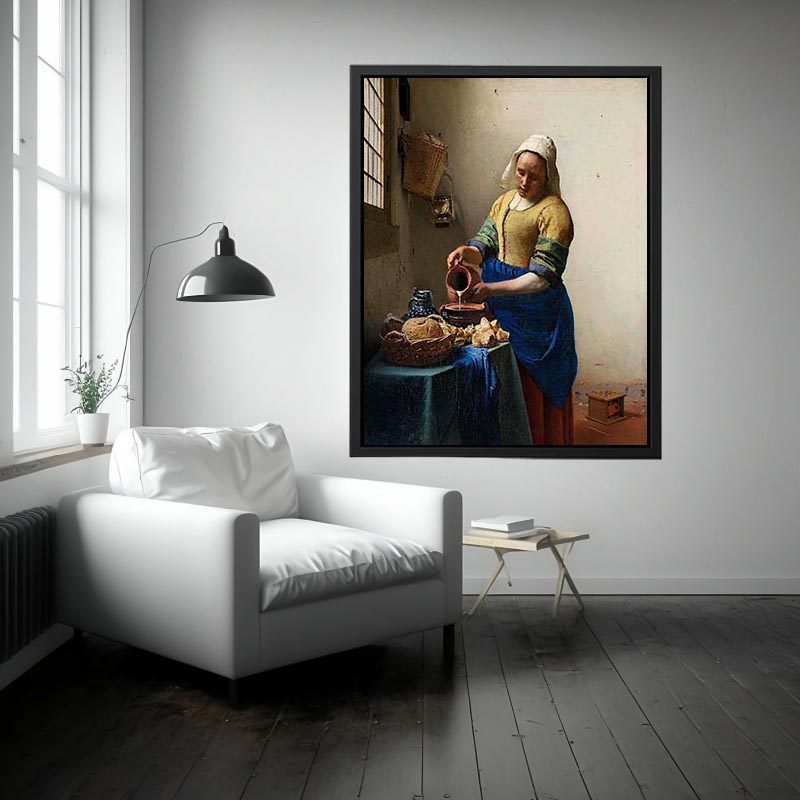 The Milkmaid Painting by Jan Vermeer