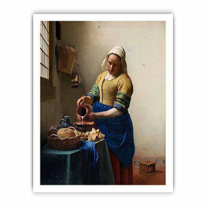 The Milkmaid Painting by Jan Vermeer