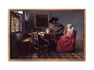 A Lady Drinking and a Gentleman