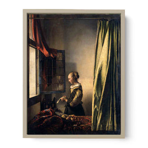 Girl Reading a Letter by an Open Window
