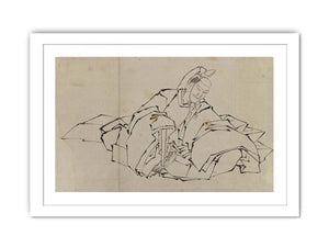 Drawing of Seated Nobleman in Full Costume
