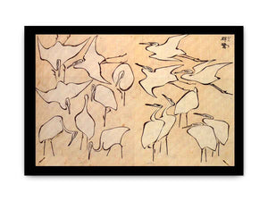 Cranes from Quick Lessons in Simplified Drawing