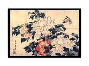 Peonies and Butterfly