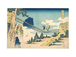Suspension Bridge on the Border of Hida and Etchu Provinces (Hietsu no sakai tsuribashi)