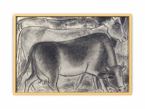 Cows chalk drawing