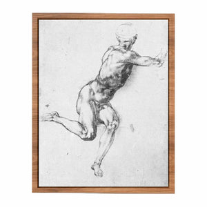 A Man: Study for a figure in Battle of Cascina cartoon By Michelangelo Buonarroti