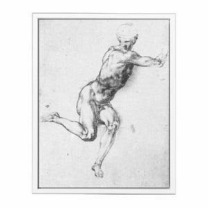 A Man: Study for a figure in Battle of Cascina cartoon By Michelangelo Buonarroti