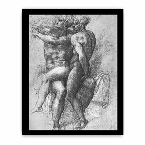 Nude Study By Michelangelo Buonarroti
