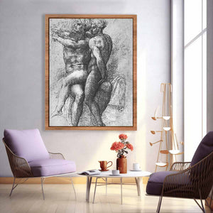 Nude Study By Michelangelo Buonarroti