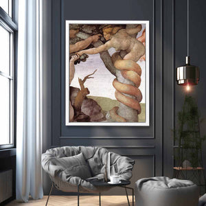 The Fall and Expulsion from Garden of Eden (detail) By Michelangelo Buonarroti