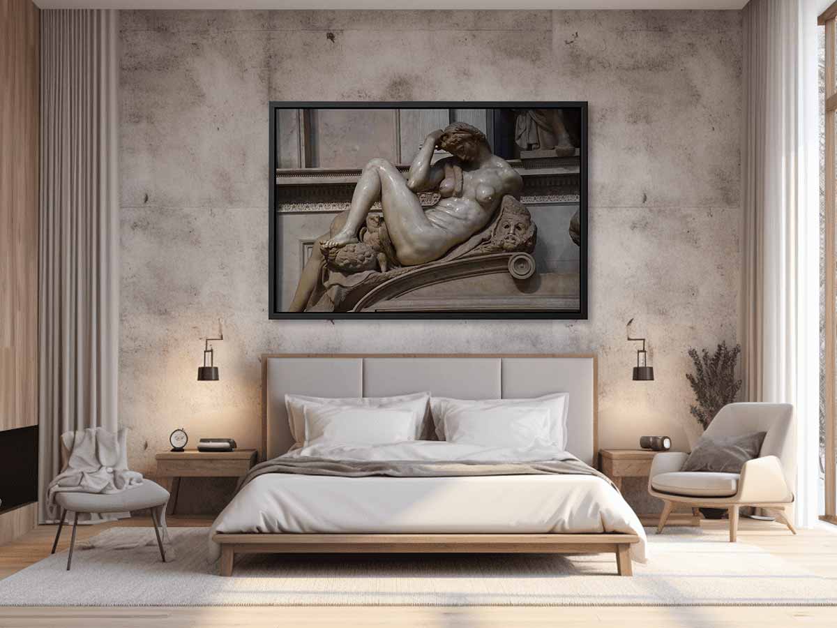 Tomb of Giuliano de' Medici: Night By Michelangelo Buonarroti