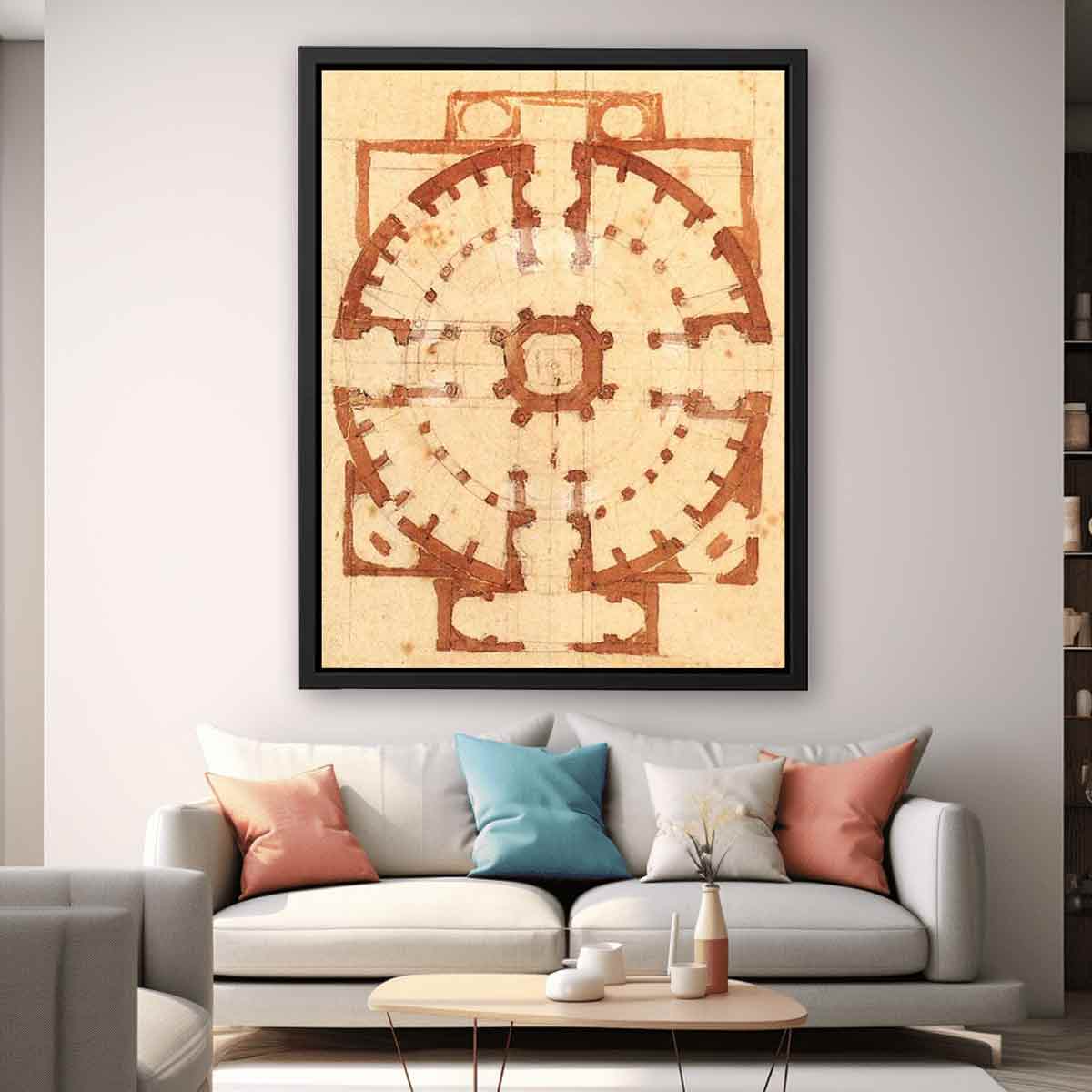 MICHELANGELO Buonarroti Plan for a Church