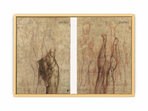 The Risen Christ a three-quarter length nude , looking down to the right, drawn over subsidiary