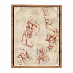 Various figure Studies (verso) By Michelangelo Buonarroti