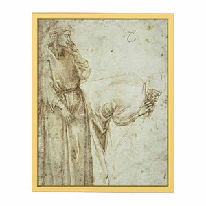 Michelangelo Buonarroti, copia dalla cappella peruzzi di giotto
